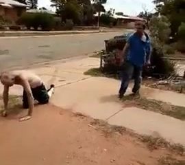 Front yard fight in Australia