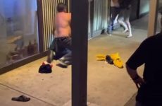 Two on two drunk fight