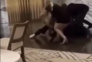 Mass brawl in the hotel - we hope it's not football players - Best Street Fight