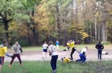 Arranged mass fight between soccer players - settling the score - Best Street Fight