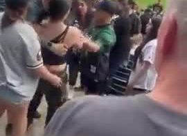 Crazy girl fight at a baseball game - Best Street Fight