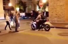 Biker quickly knocking out two dudes - Best Street Fight